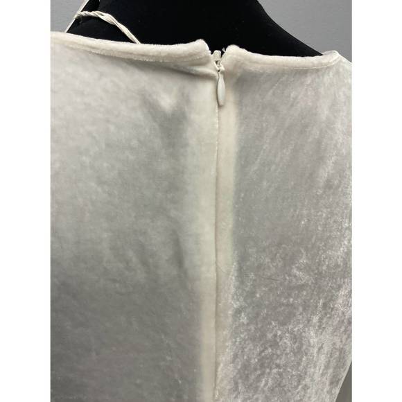 NEW VIVIANA UCHITEL gold ombre silk velvet blouse in white - Picture 4 of 5